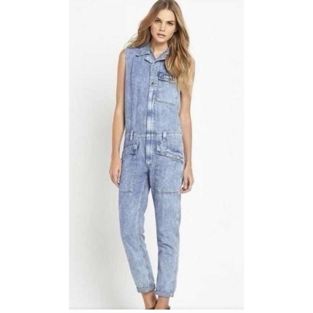 Denim & Supply Ralph Lauren Jumpsuit Large Utility Workwear Boho Sleeveless